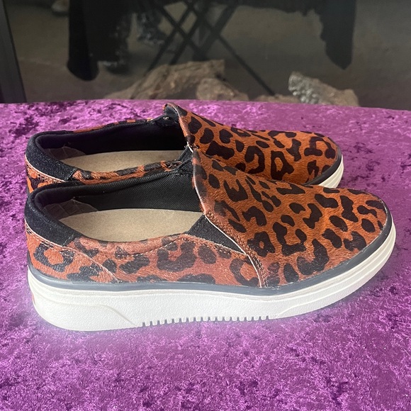 Dr. Scholl's Brown Leopard Print Slip-On Sneakers - Picture 1 of 9